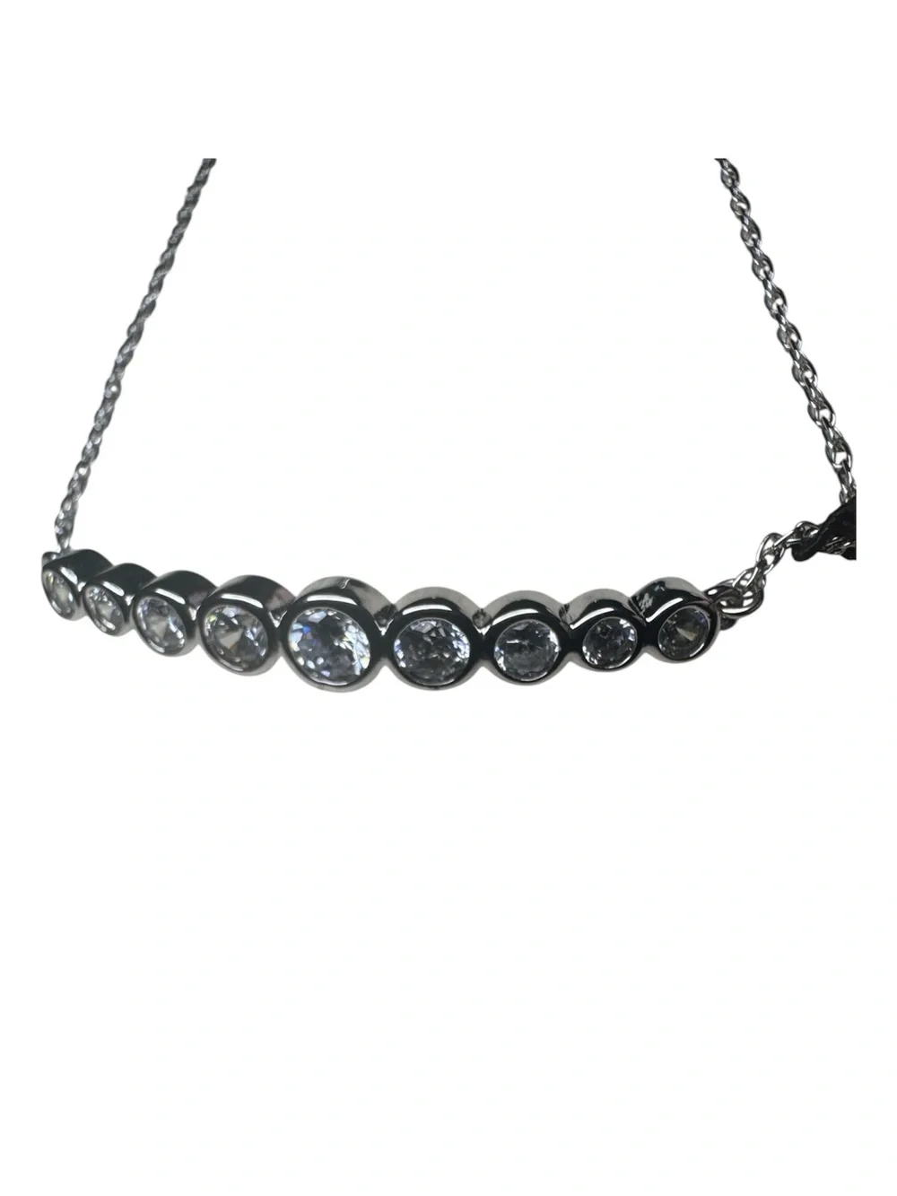 Kate Spade Silver Adjustable Bracelet w/ 9 Crystals and Dustbag Brand New - Picture 3 of 6
